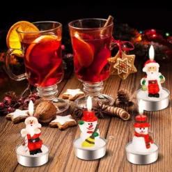 12 Pezzi Candele Tealight Di Natale Delicato Babbo Natale Fatto A -Offerte Playmobil || Villeroy & Boch || Ravensburger Negozio 12 pezzi candele tealight 3