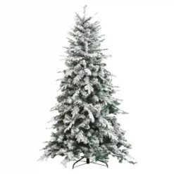 Abete Innevato Modello Alaska Da 210cm, Albero Di Natale