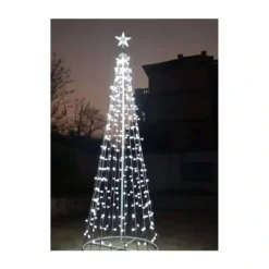 Albero Di Natale A Led Da 210 Cm, Struttura In Metallo E 360 Miniluci