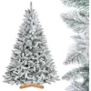 Albero Di Natale Abete Innevato Da 180 Cm, Non Infiammabile