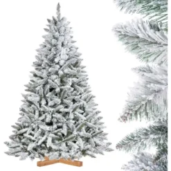 Albero Di Natale Abete Innevato Da 180 Cm, Non Infiammabile