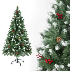 Albero Di Natale Artificiale Con Pigne, Misure Varie