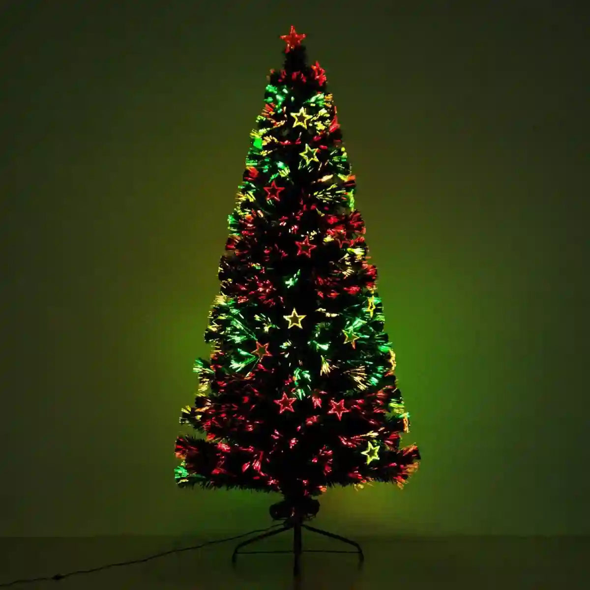 Albero Di Natale In Fibra Ottica Con 28 Luci LED, Abete Da 180 Cm 3 Albero Di Natale In Fibra Ottica Con 28 Luci LED, Abete Da 180 Cm - immagine 3