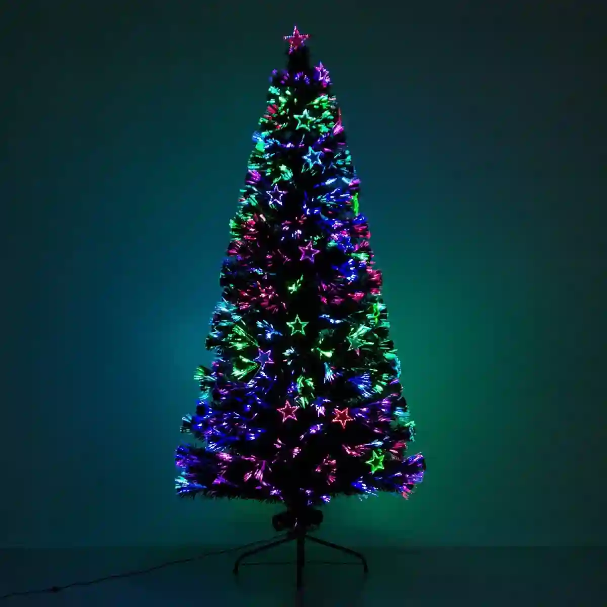Albero Di Natale In Fibra Ottica Con 28 Luci LED, Abete Da 180 Cm 4 Albero Di Natale In Fibra Ottica Con 28 Luci LED, Abete Da 180 Cm - immagine 4