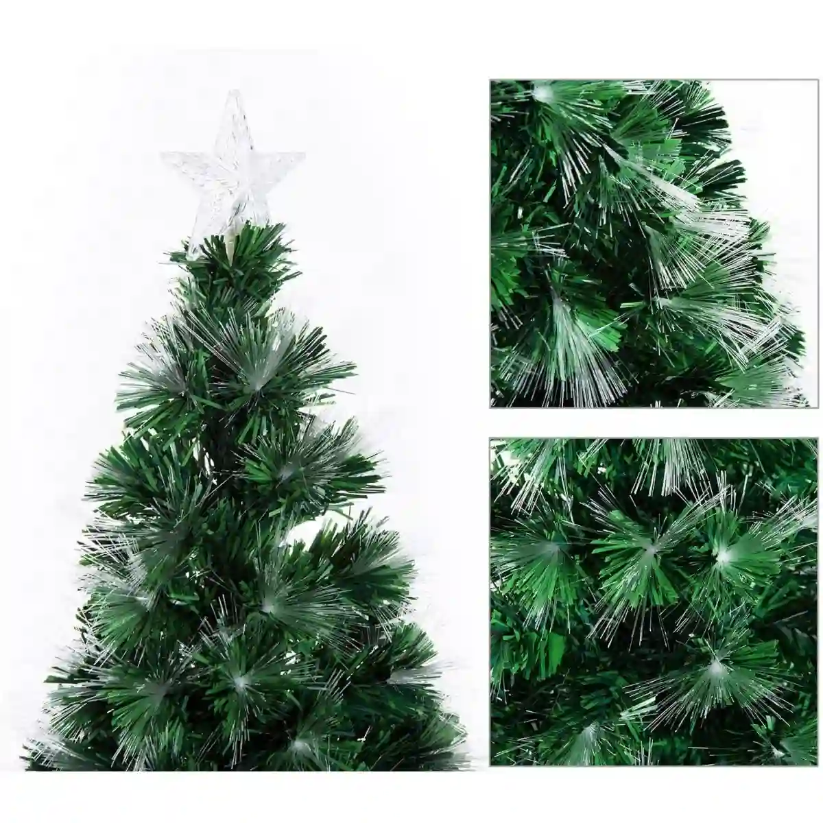 Albero Di Natale In Fibra Ottica Con 28 Luci LED, Abete Da 180 Cm 5 Albero Di Natale In Fibra Ottica Con 28 Luci LED, Abete Da 180 Cm - immagine 5