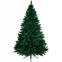 Albero Di Natale Realistico Da 210 Cm, Verde Scuro, Abete Artificiale