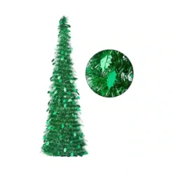 Albero Di Natale Slim Pieghevole Da 150 Cm, Lungo E Stretto