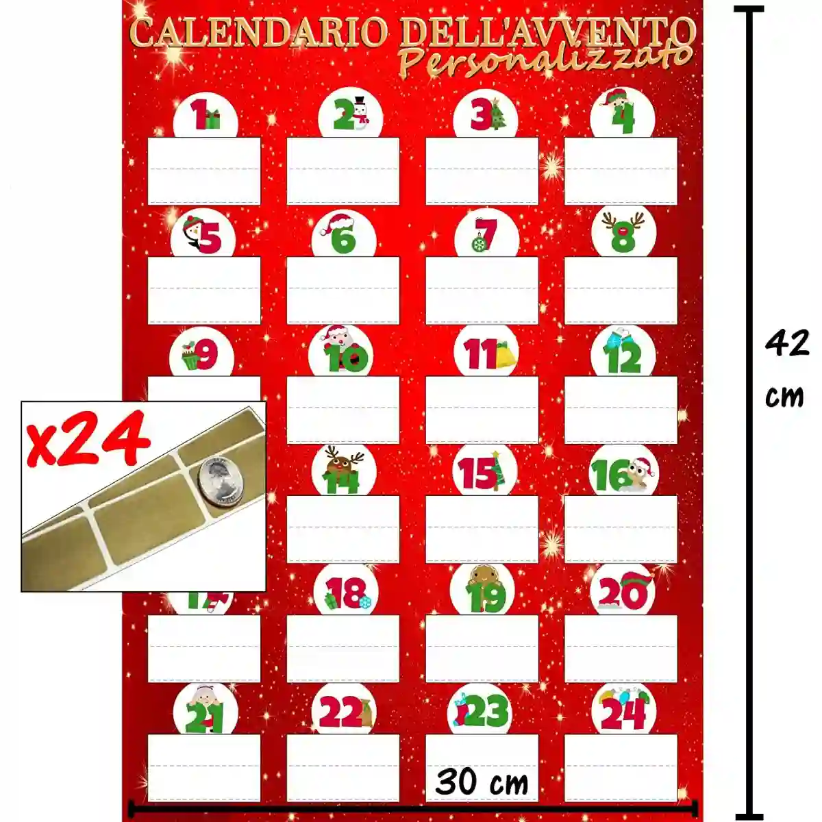 Calendario Dell'avvento Gratta E Vinci, Per Il Natale 4 Calendario Dell'avvento Gratta E Vinci, Per Il Natale - immagine 4
