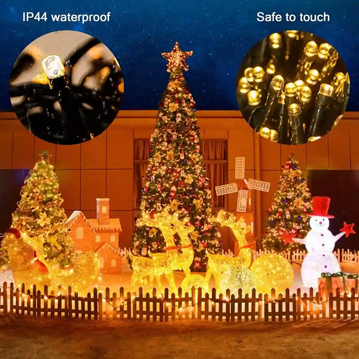 Catena Di Luci Di Natale Con 300 Led, 8 Modalità Di Illuminazione 2 Catena Di Luci Di Natale Con 300 Led, 8 Modalità Di Illuminazione - immagine 2
