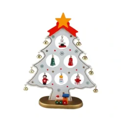 Centrotavola Mini Albero Di Natale In Legno, Decorazione Tavola