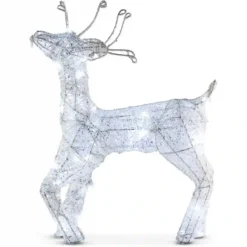 Cervo A LED Da 45 Cm A Batterie, Renna Illuminata Di Natale