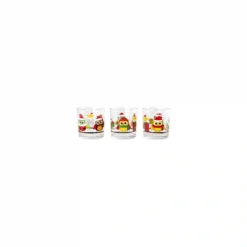 Confezione 6 Bicchieri Gufi Natale, In Vetro, Per La Tavola