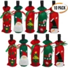 Confezione Da 10 Copribottiglie Di Vino Tema Natale In Tessuto