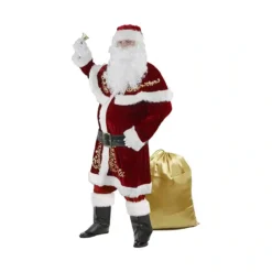 Costume Da Babbo Natale Per Uomo, 12 Pezzi, Completo