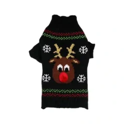 Costume Di Natale Per Cani, Maglione Con Dolcevita, Renna Natalizia