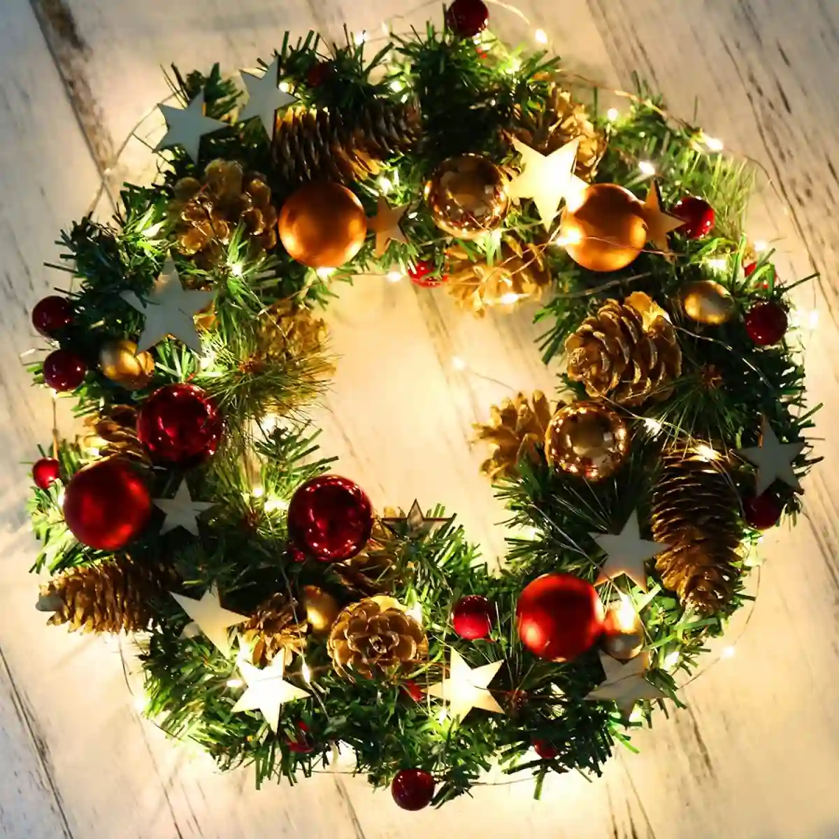 Ghirlanda Di Natale Con Palline Luminose E Luci A LED 3 Ghirlanda Di Natale Con Palline Luminose E Luci A LED - immagine 3