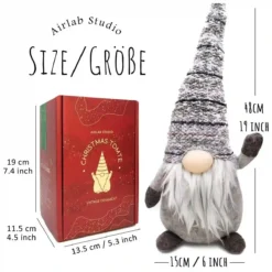 Gnomo Di Natale In Feltro Da 49 Cm, Con Scatola Regalo Natalizia -Offerte Playmobil || Villeroy & Boch || Ravensburger Negozio gnomo di natale in feltro da 49 cm 3