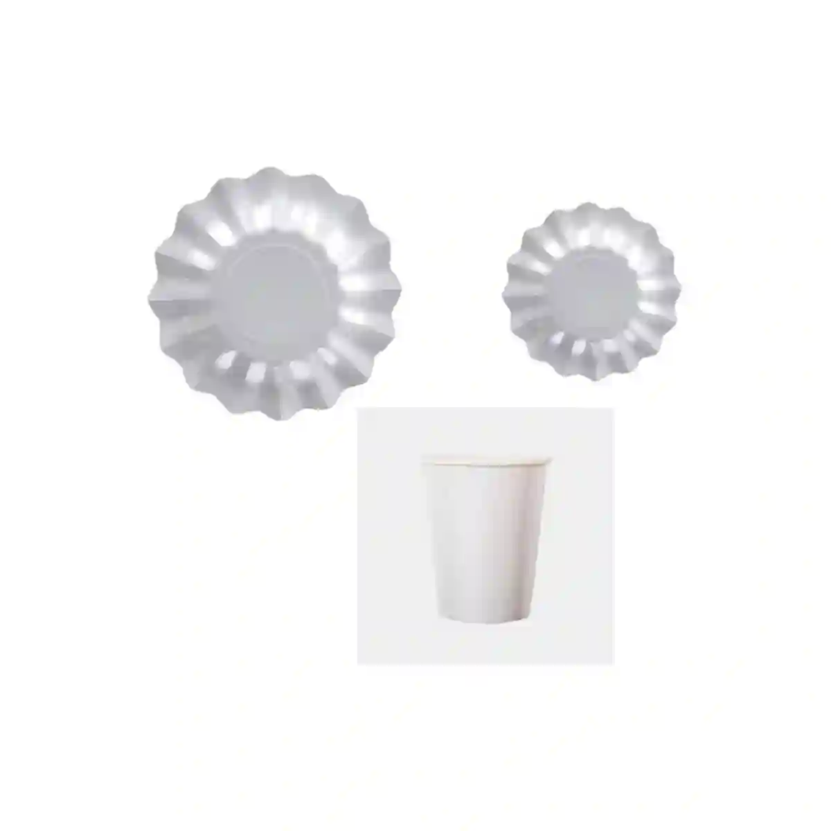 Kit 8 Persone Natale, Coordinato Argento Perlato 1 Kit 8 Persone Natale, Coordinato Argento Perlato