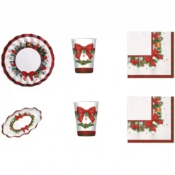 Kit Per 32 Persone Natale In Famiglia, Coordinato Completo