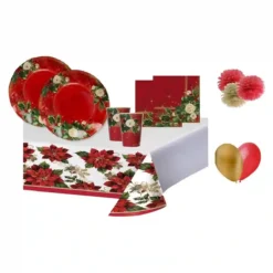 Kit Per 8 Invitati A Tema Natale, Stampe Colorate Ed Eleganti