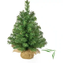 Mini Abete Con Sacchetto Di Juta, Alberello Di Natale Da 45 Cm