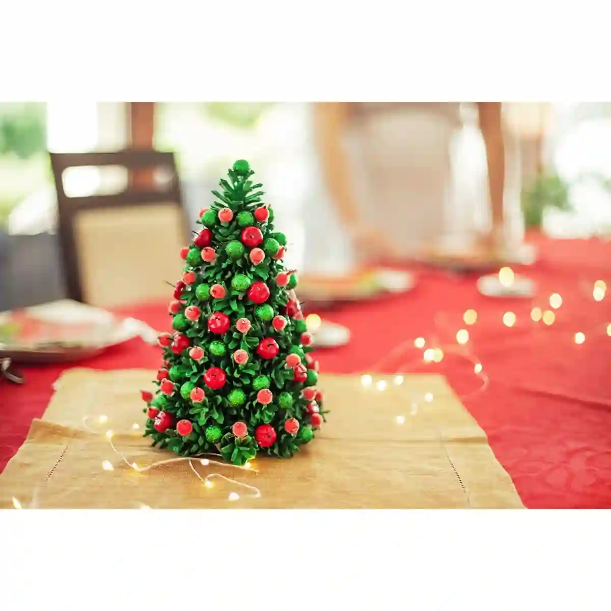 Mini Abete Di Natale, Centrotavola, Fatto A Mano 3 Mini Abete Di Natale, Centrotavola, Fatto A Mano - immagine 3