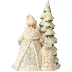 Mini Albero Di Natale Con Babbo Natale Da 27 Cm, Decorazione Tavola