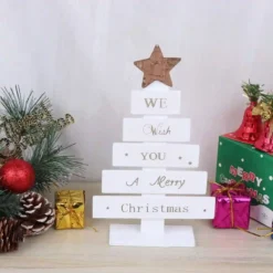 Mini Albero Di Natale In Legno Bianco, Con Stella, Per La Tavola -Offerte Playmobil || Villeroy & Boch || Ravensburger Negozio mini albero di natale in legno bianco 2