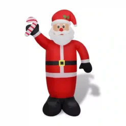 Palloncino Babbo Natale Da 240 Cm, Gigante, Gonfiabile, Con Luci A Led