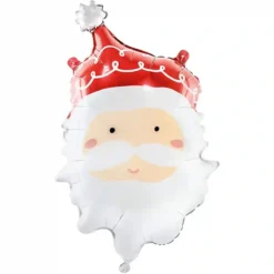 Partydeco Palloncino In Alluminio, Volto Babbo Natale, XXL