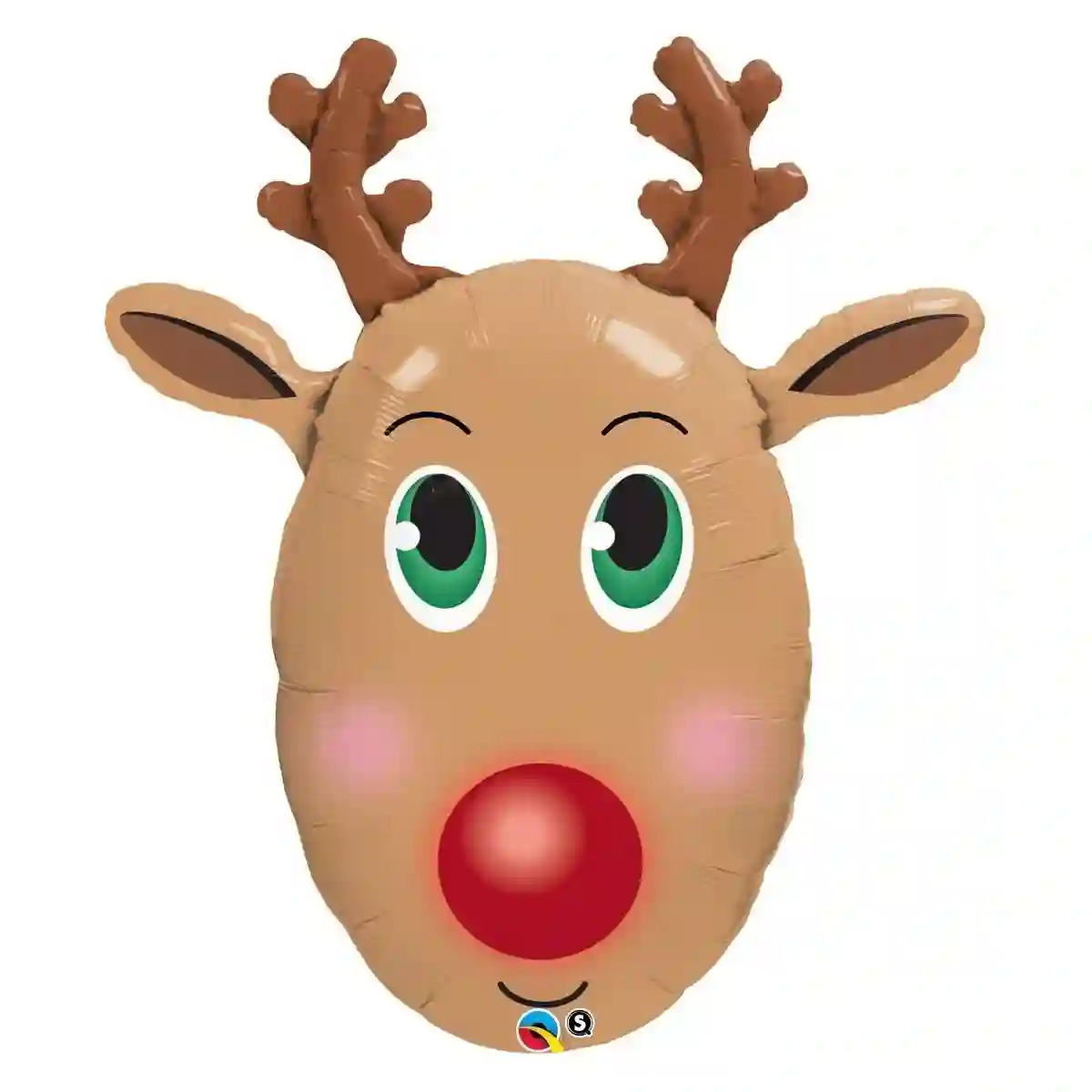 Palloncino Renna Dal Naso Rosso Per Natale, In Alluminio 1 Palloncino Renna Dal Naso Rosso Per Natale, In Alluminio