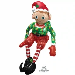 Anagram Pallone Foil Elfo Di Natale Da 73 Cm, In Alluminio, Resistente