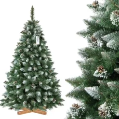 Pino Con Punte Innevate, Albero Di Natale Artificiale Da 180 Cm