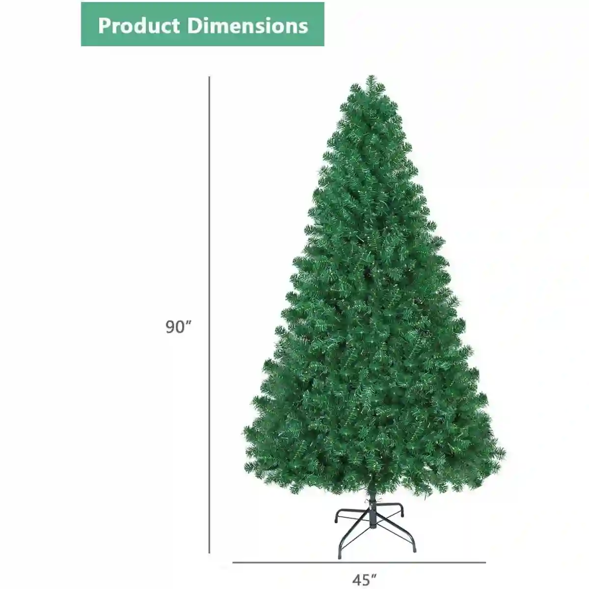 Pino Di Natale Artificiale Con 1602 Rami, Aspetto Naturale 2 Pino Di Natale Artificiale Con 1602 Rami, Aspetto Naturale - immagine 2