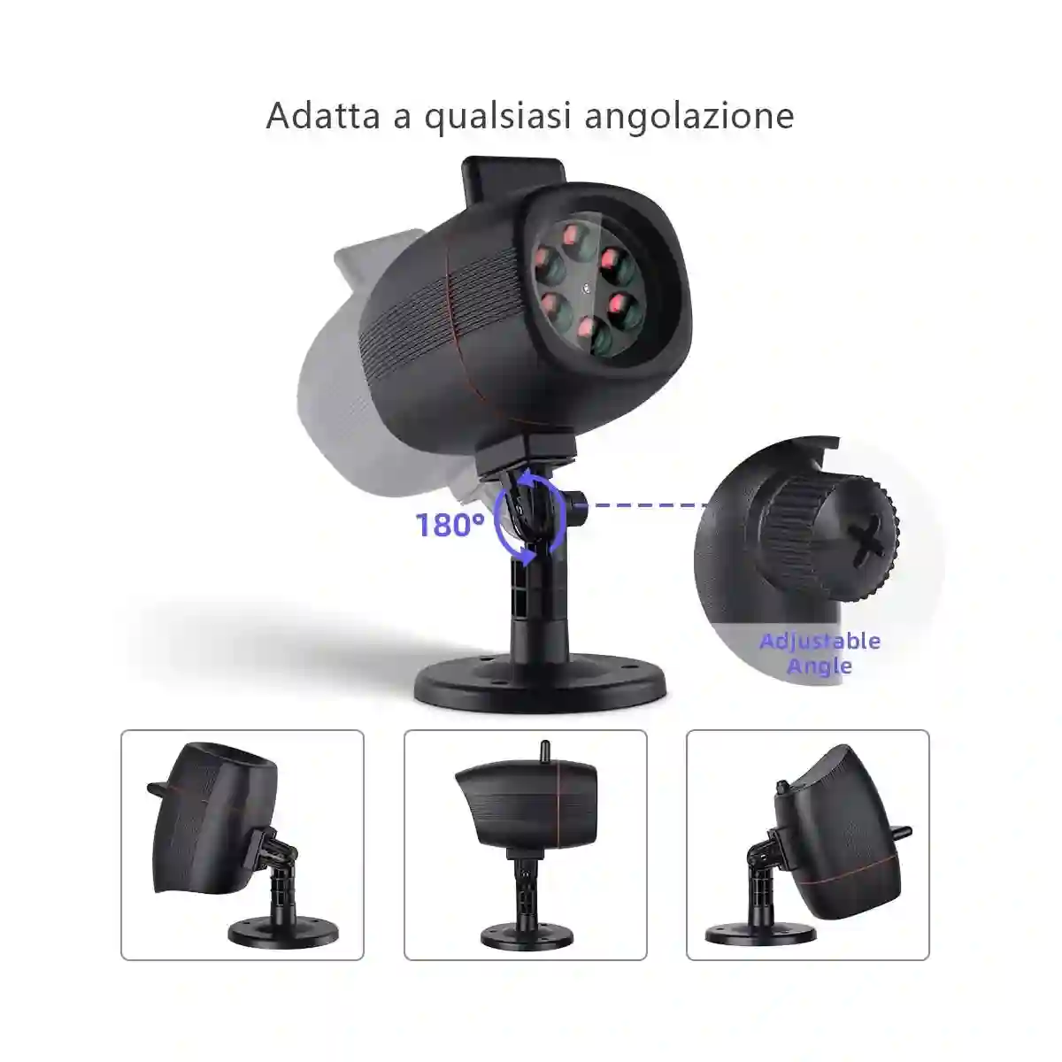 Proiettore Luci Di Natale, IP65 Con 16 Lenti Intercambiabili 4 Proiettore Luci Di Natale, IP65 Con 16 Lenti Intercambiabili - immagine 4