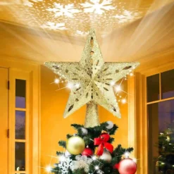 Puntale Stella Con Luci A Led Per Albero Di Natale