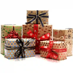 Rotolo Di Carta Da Regalo Di Natale, Confezione Da 6 Fogli, Assortiti
