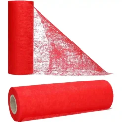 Runner Da Tavolo In Tessuto Rosso, Per Laurea, Natale O Matrimonio