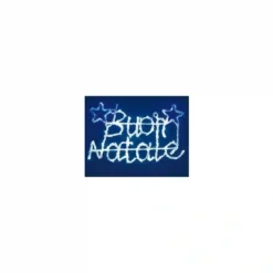 Scritta Led Blu E Bianco Buon Natale Da 52 X 33 Cm