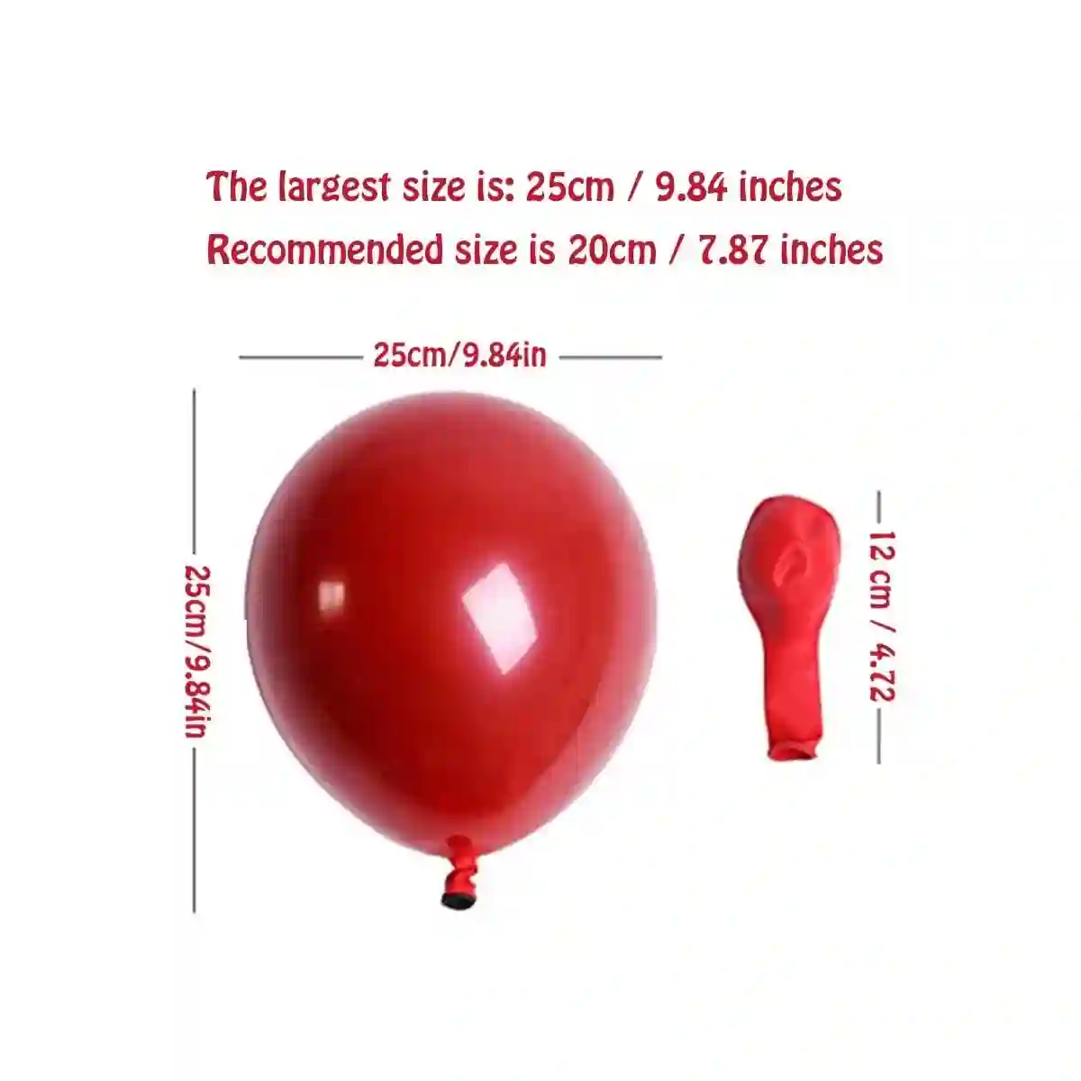 Set 100 Palloncini Rossi In Lattice, Per Feste O Natale 2 Set 100 Palloncini Rossi In Lattice, Per Feste O Natale - immagine 2