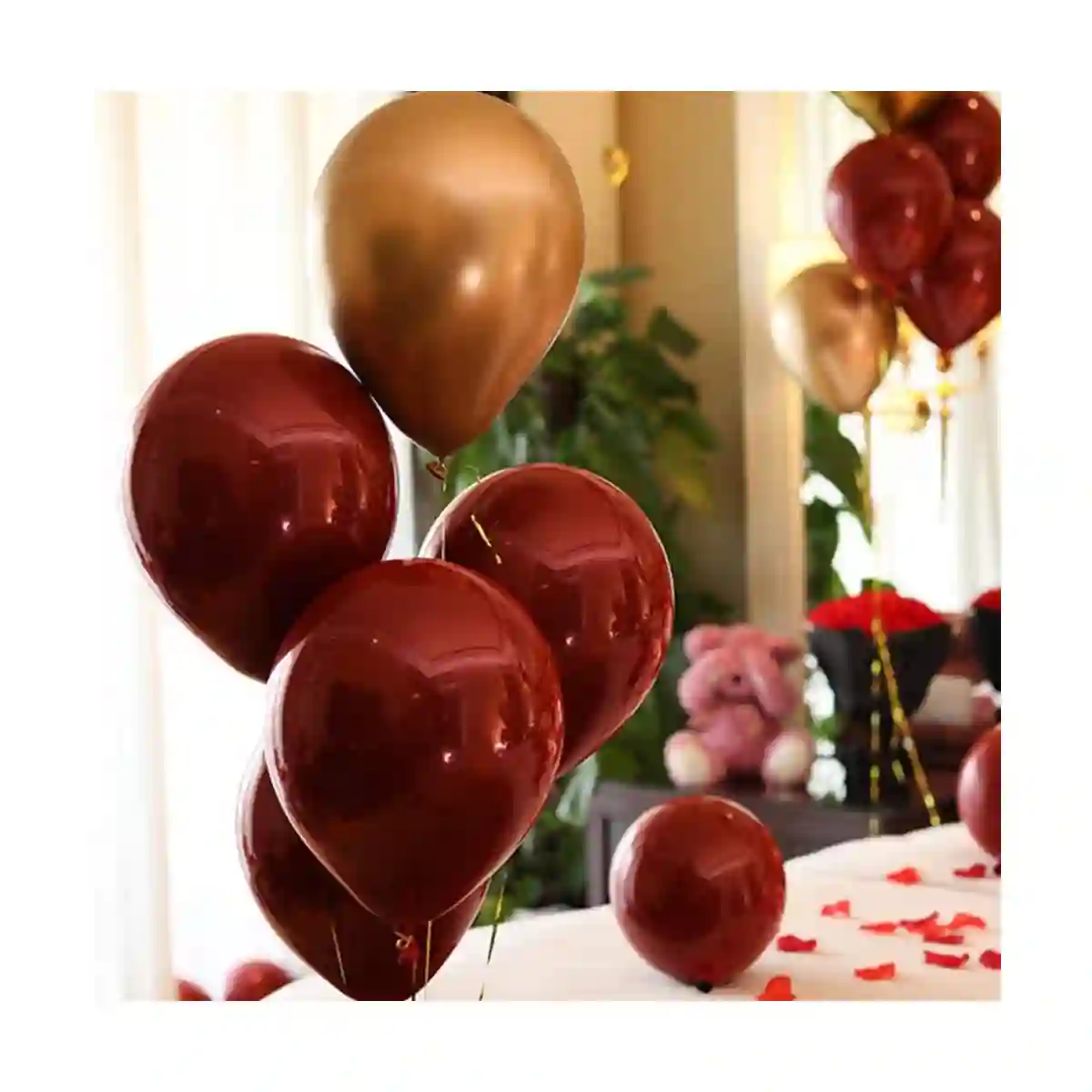 Set 100 Palloncini Rossi In Lattice, Per Feste O Natale 3 Set 100 Palloncini Rossi In Lattice, Per Feste O Natale - immagine 3