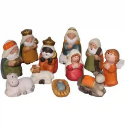 Set 11 Figure Per Presepio Di Natale Da 7,5cm, Natività Completa