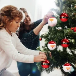 Set 12 Palline Di Natale Rosse Scintillanti E Babbo Natale, Da 8 Cm -Offerte Playmobil || Villeroy & Boch || Ravensburger Negozio set 12 palline di natale rosse scintillanti da 8 cm 2