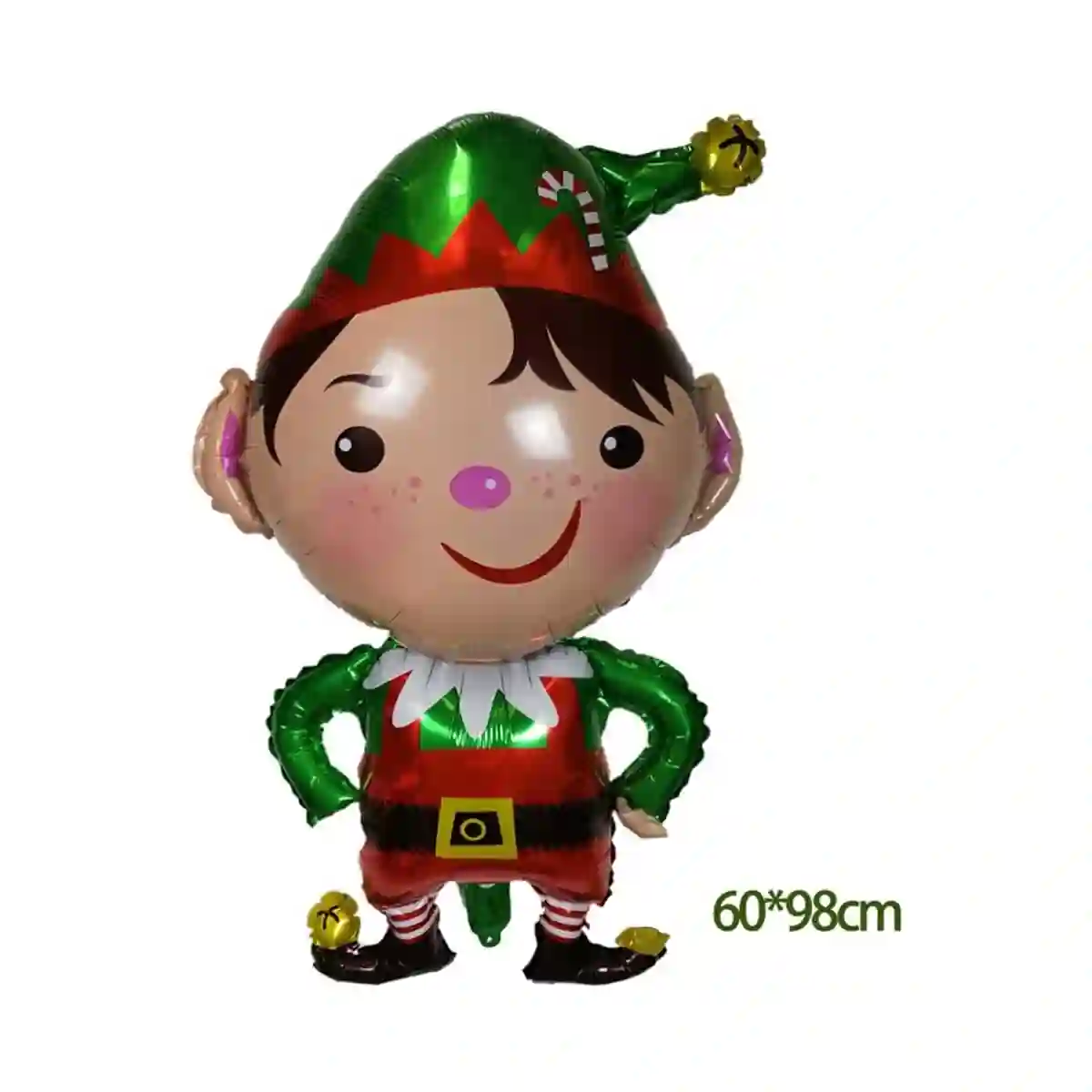 Set 2 Palloncini Elfo Di Natale In Mylar, Per Feste 2 Set 2 Palloncini Elfo Di Natale In Mylar, Per Feste - immagine 2