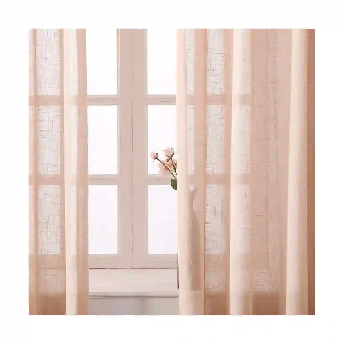 Set 2 Tende Di Natale Trasparenti Con Occhielli, Arredo Casa 3 Set 2 Tende Di Natale Trasparenti Con Occhielli, Arredo Casa - immagine 3