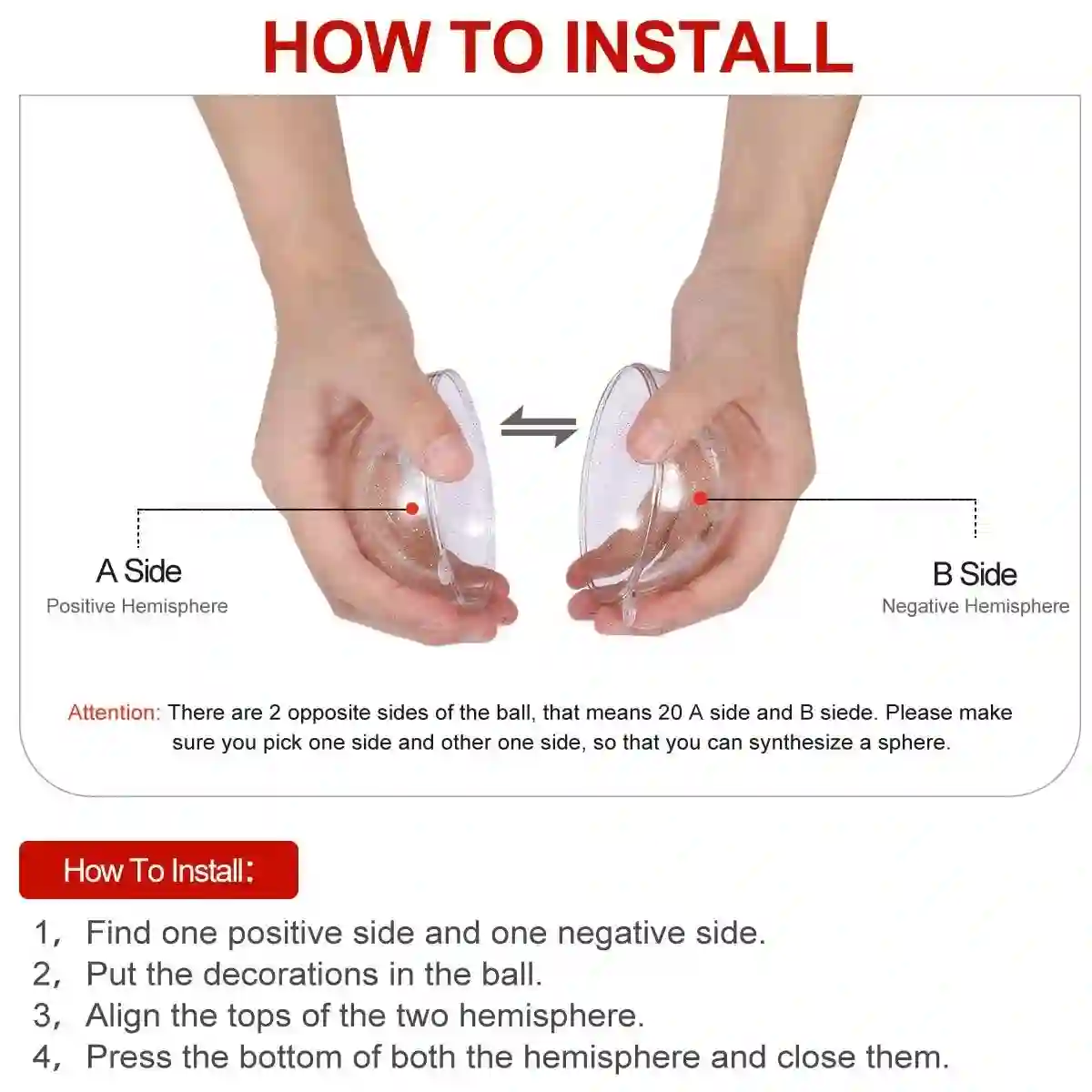 Set 20 Palline Di Natale 8 Cm, Trasparenti, Apribili 2 Set 20 Palline Di Natale 8 Cm, Trasparenti, Apribili - immagine 2