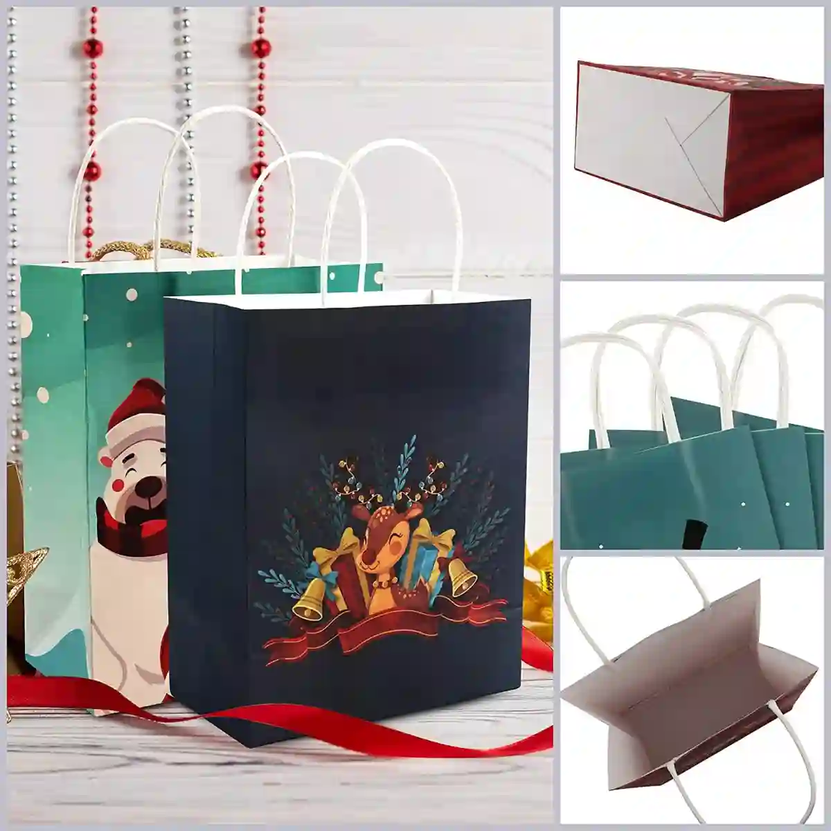 Set 24 Sacchetti Carta Regalo Di Natale, Originali E Simpatici 2 Set 24 Sacchetti Carta Regalo Di Natale, Originali E Simpatici - immagine 2