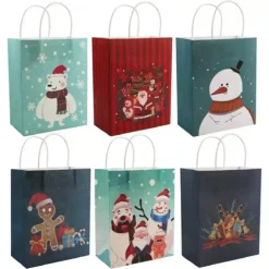Set 24 Sacchetti Carta Regalo Di Natale, Originali E Simpatici