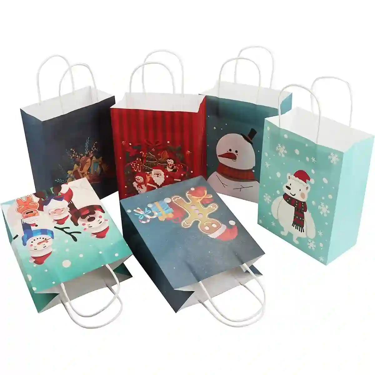 Set 24 Sacchetti Carta Regalo Di Natale, Originali E Simpatici 4 Set 24 Sacchetti Carta Regalo Di Natale, Originali E Simpatici - immagine 4