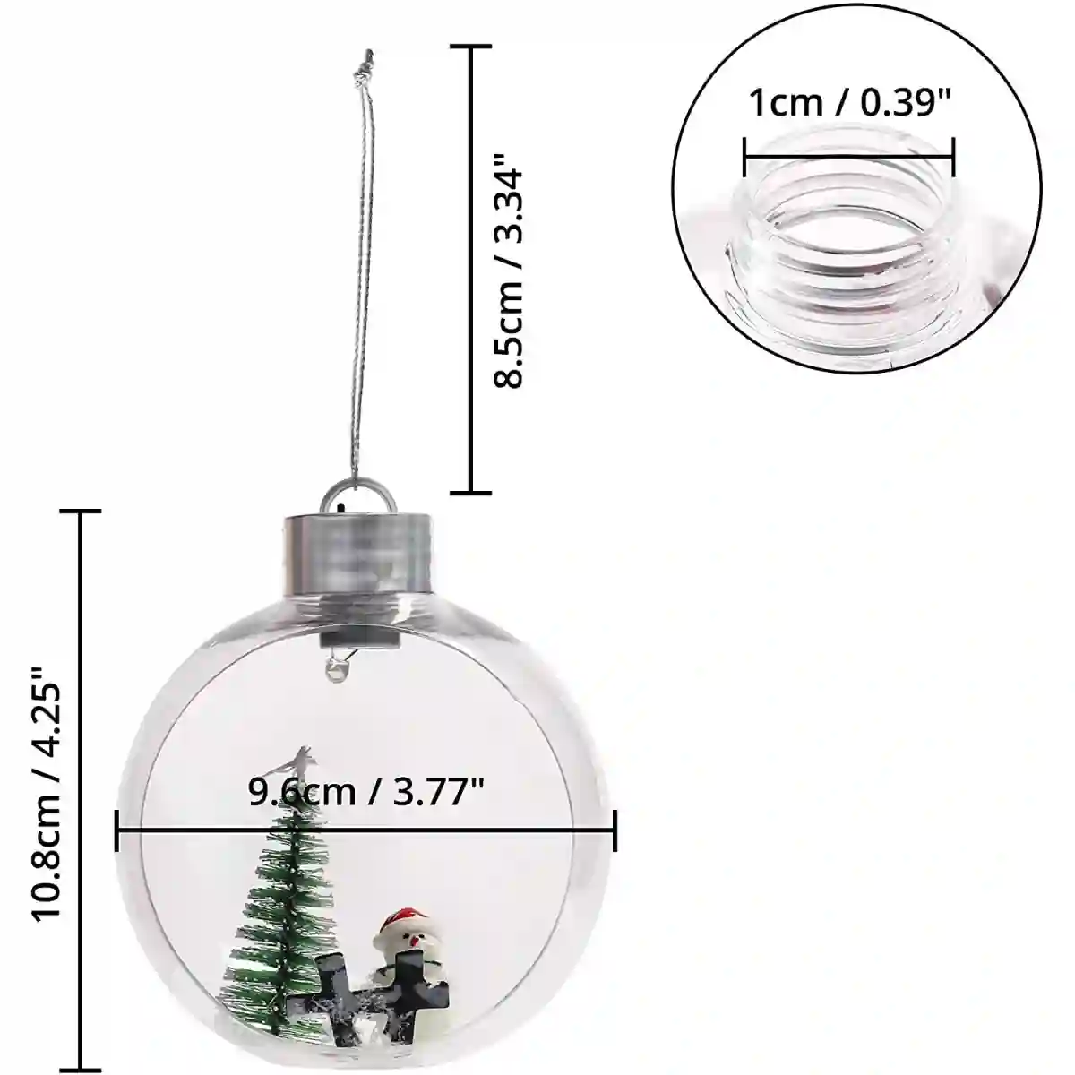 Set 3 Palline Di Natale Luminose LED Con Renne E Babbo Natale 2 Set 3 Palline Di Natale Luminose LED Con Renne E Babbo Natale - immagine 2